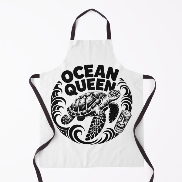Item preview, Ocean Queen Turtle | Sea Turtle Illustration, Nautical Wave Design designed and sold by Peycer.
