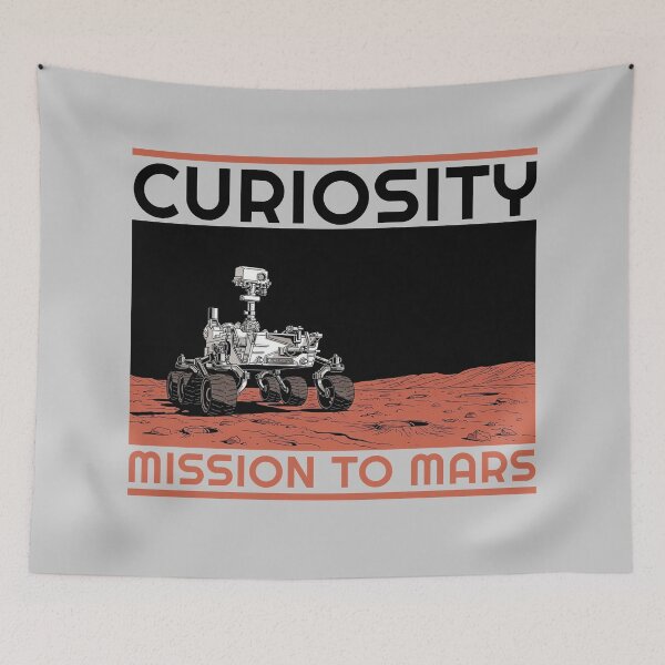 Item preview, Curiosity Mars Rover Mission to Mars pace Poster designed and sold by KiwiRider.