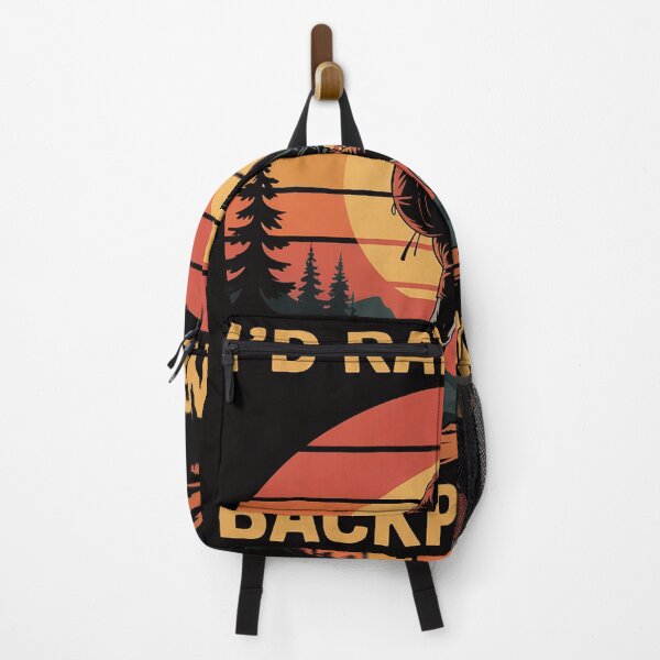Item preview, I'd Rather Be Backpacking Hiking Camping Bushcraft designed and sold by ForestMmost.