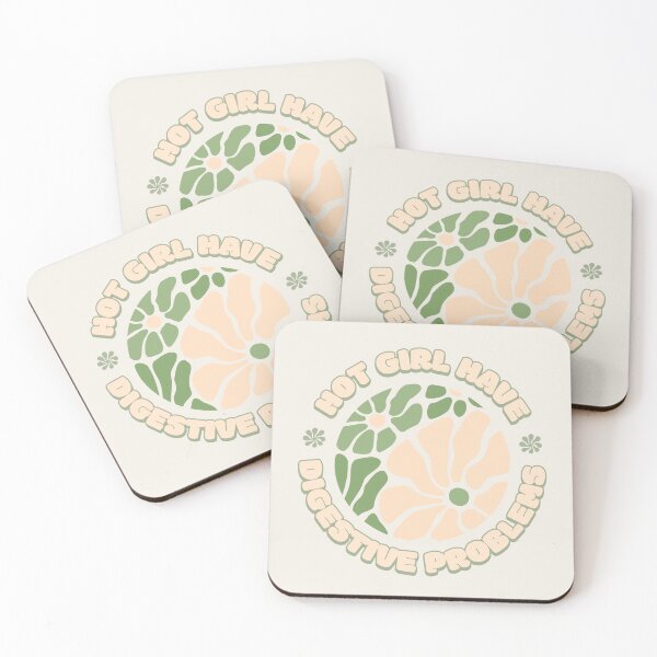 Item preview, hot girls have tummy issues – digestive problems retro botanical badge design designed and sold by s.waniel1.