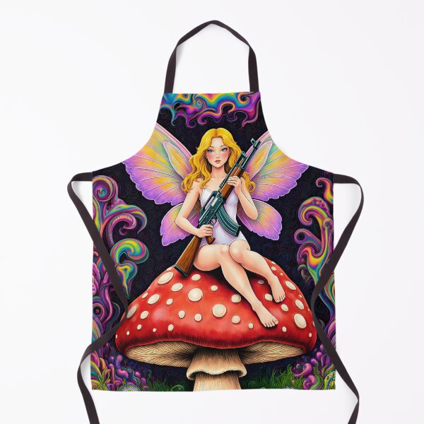 Item preview, Psychedelic Fairy with an AK designed and sold by MultiTrinkets.