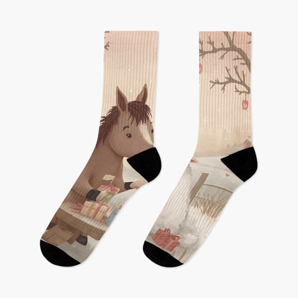 Item preview, Valentine’s Horse & Sheep Couple • Whimsical Countryside Heart Prep Art designed and sold by WildlifeWhimsy.