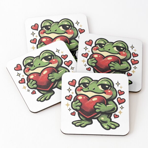 Item preview, Retro Love Frog Illustration designed and sold by Vividdesignsau.