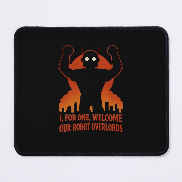 Item preview, Welcome Robot Overlords Retro Sci Fi AI Humor  designed and sold by The Junto Shop.