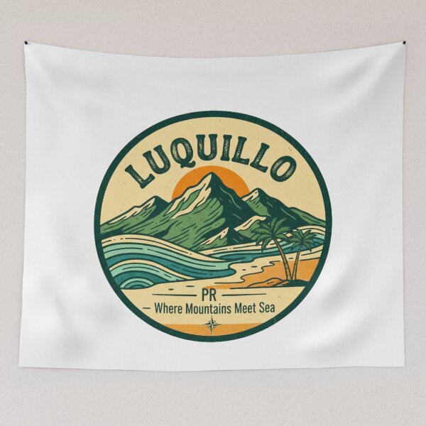 Item preview, Luquillo Puerto Rico 'Mountains Meet Sea' Nature Travel Vibe T-Shirt, PR Island Adventure Gear, Tropical Beach & Hike Apparel designed and sold by FitEnvy.