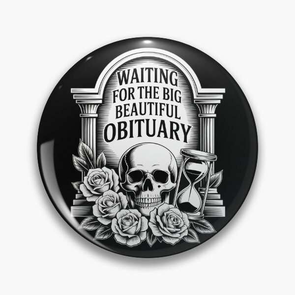 Item preview, Waiting for The Big Beautiful Obituary Skull designed and sold by skanderio.