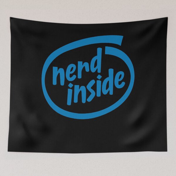 Item preview, Funny Nerdy Nerd Inside Computer Geek Programmer Blue Text designed and sold by MathWare MathClips.