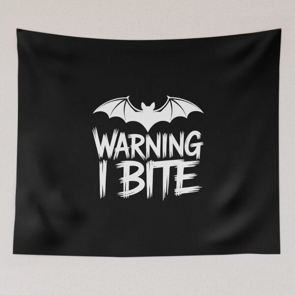 Item preview, Warning I Bite Halloween Spooky Bat designed and sold by skanderio.