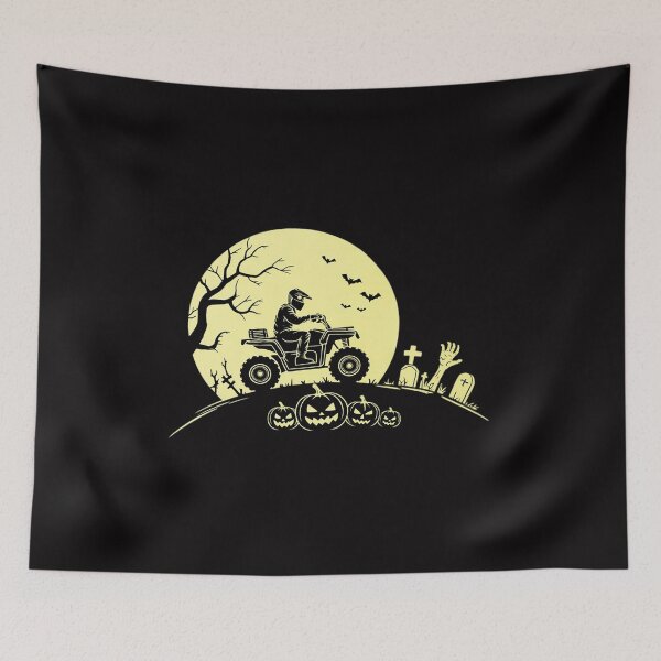 Item preview, Spooky Halloween ATV Riding Full Moon Quad Bike Four Wheeler designed and sold by berniceschm.