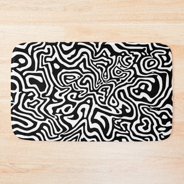 Item preview, Psychedelic black and white pattern, wave pattern designed and sold by angel-cat-22.