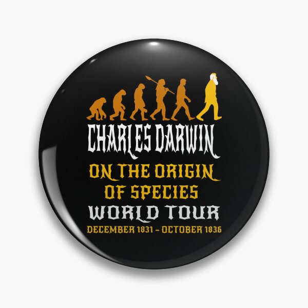 Item preview, Funny Nerdy Charles Darwin On The Origin of Species World Tour Rock Music designed and sold by MathWare MathClips.
