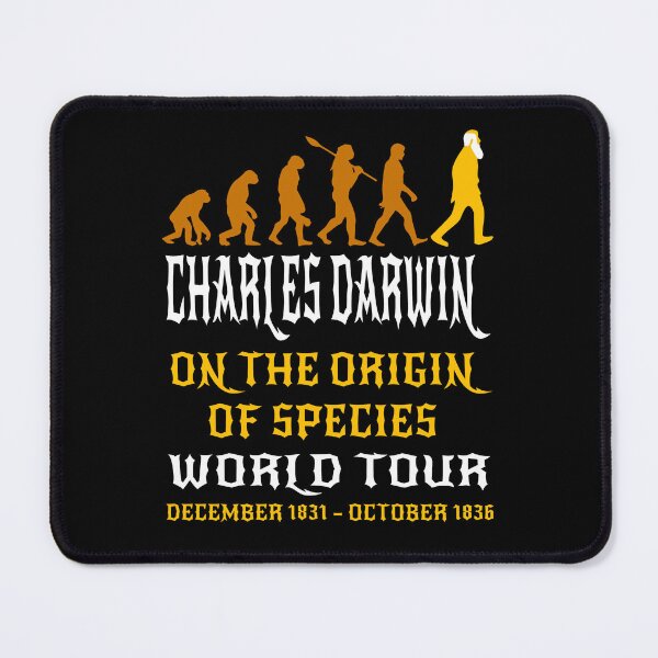 Item preview, Funny Nerdy Charles Darwin On The Origin of Species World Tour Rock Music designed and sold by MathWare MathClips.