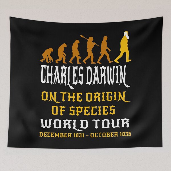 Item preview, Funny Nerdy Charles Darwin On The Origin of Species World Tour Rock Music designed and sold by MathWare MathClips.
