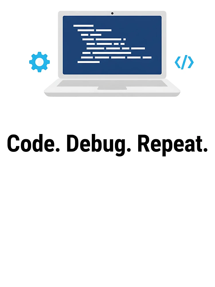 Thumbnail 4 of 4, Boxy T-Shirt, Code Debug Repeat Software Developer Design designed and sold by Muzgle.