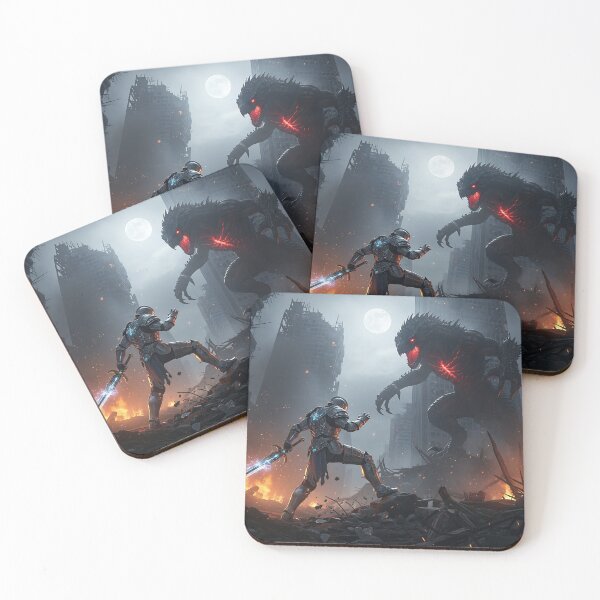 Item preview, Epic battle between armored hero  designed and sold by JOTAMIKE.