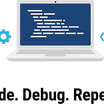 Artwork thumbnail, Code Debug Repeat Software Developer Design by Muzgle