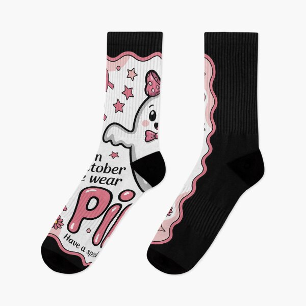 Item preview, We Wear Pink Breast Cancer Awareness Ghost Halloween designed and sold by skanderio.