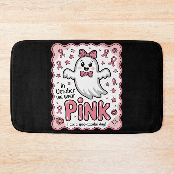 Item preview, We Wear Pink Breast Cancer Awareness Ghost Halloween designed and sold by skanderio.