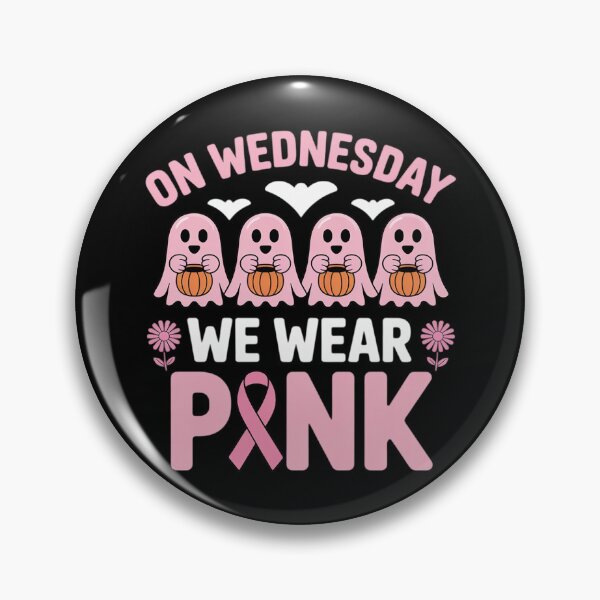 Item preview, We Wear Pink Cute Ghost Halloween Breast Cancer designed and sold by skanderio.
