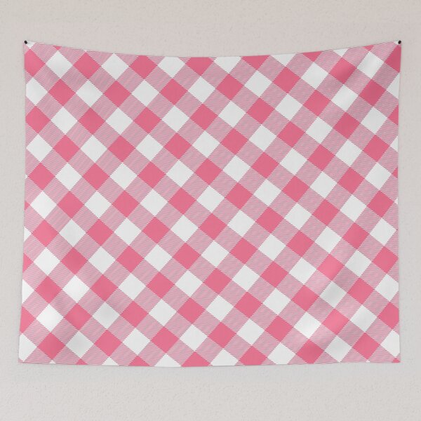 Item preview, Pink Checker Gingham Plaid - Abstract Geometric Shape Pattern - Baptism Gifts designed and sold by RoyalStarsPatts.