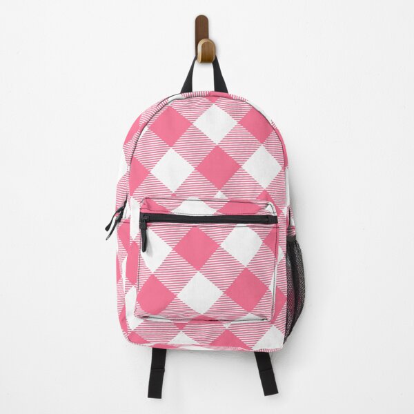 Item preview, Pink Checker Gingham Plaid - Abstract Geometric Shape Pattern - Baptism Gifts designed and sold by RoyalStarsPatts.
