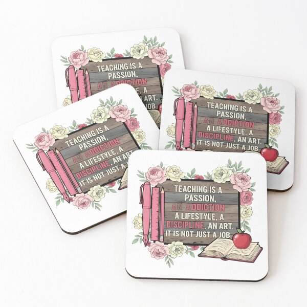 Item preview, Teaching Is A Passion: Floral School Supplies Art designed and sold by Jook1951.