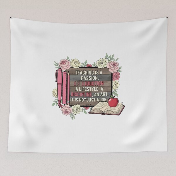 Item preview, Teaching Is A Passion: Floral School Supplies Art designed and sold by Jook1951.