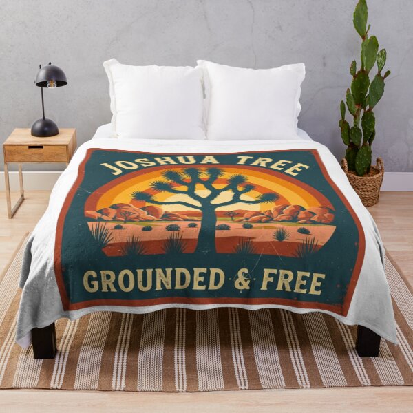 Artikelvorschau, Joshua Tree Grounded & Free T-Shirt | Aktive Kleidung für den Wüsten-Lifestyle | Geschenk für Naturliebhaber, Wanderer und Yoga-Fans entworfen und verkauft von FitEnvy.