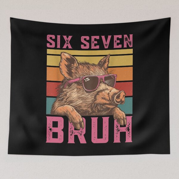 Artikelvorschau, Six Seven Bruh Meme Lustig 67 Cool Javelina Sonnenbrille Wildschwein entworfen und verkauft von LashondaGreen89.