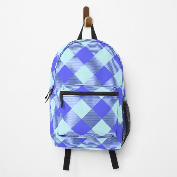Item preview, Blue Striped Gingham Plaid - Abstract Geometric Shape Pattern - Birthday Gift Ideas designed and sold by RoyalStarsPatts.