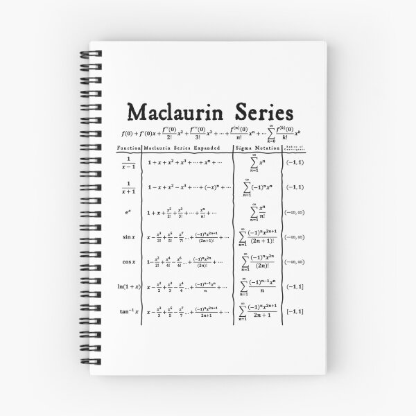 Item preview, Nerdy Vintage Maclaurin Series Calculus Math Teacher Black Text designed and sold by MathWare MathClips.