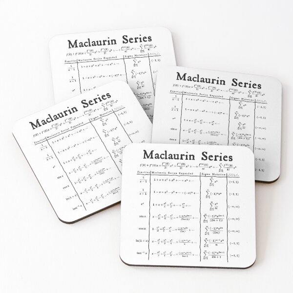 Item preview, Nerdy Vintage Maclaurin Series Calculus Math Teacher Black Text designed and sold by MathWare MathClips.