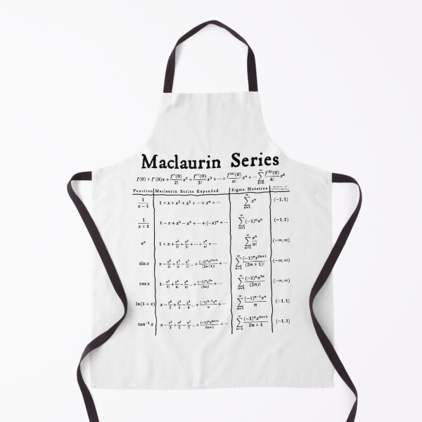 Item preview, Nerdy Vintage Maclaurin Series Calculus Math Teacher Black Text designed and sold by MathWare MathClips.