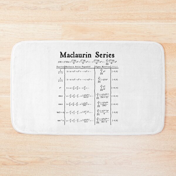 Item preview, Nerdy Vintage Maclaurin Series Calculus Math Teacher Black Text designed and sold by MathWare MathClips.