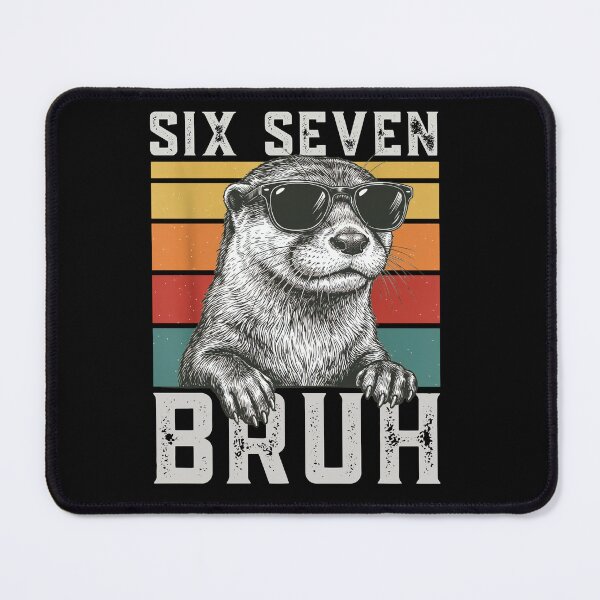 Item preview, Six Seven 67 Bruh 67 Funny Meme Otter Sunglasses T-Shirt designed and sold by LashondaGreen89.