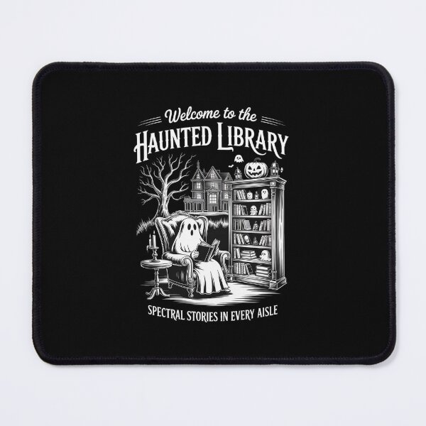 Item preview, Welcome To The Haunted Library Halloween Ghost Reading Book designed and sold by imsamaharem.