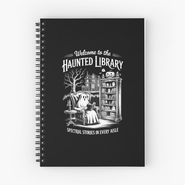 Item preview, Welcome To The Haunted Library Halloween Ghost Reading Book designed and sold by imsamaharem.