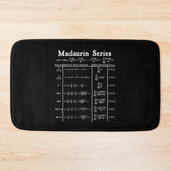 Item preview, Nerdy Vintage Maclaurin Series Calculus Math Teacher White Text designed and sold by MathWare MathClips.