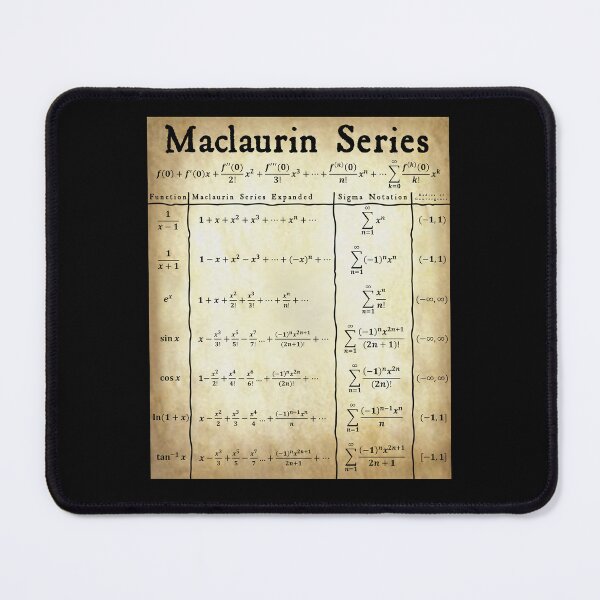 Item preview, Nerdy Vintage Maclaurin Series Calculus Math Teacher Black Text Parchment designed and sold by MathWare MathClips.