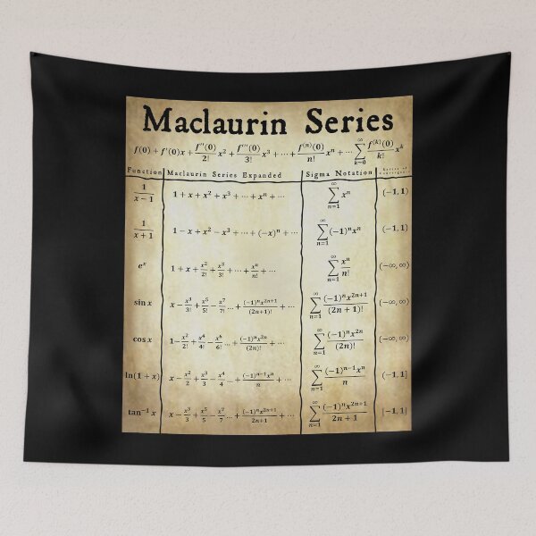 Item preview, Nerdy Vintage Maclaurin Series Calculus Math Teacher Black Text Parchment designed and sold by MathWare MathClips.