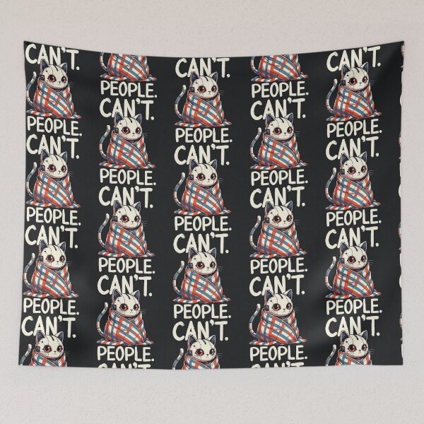 Item preview, Can’t People – Antisocial Cyborg Cat Mood designed and sold by Taans-Creation.