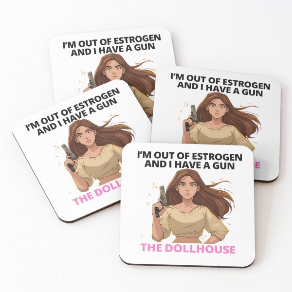 Item preview, Dollhouse - Estrogen Gun Girl 1 designed and sold by The Online 2SLBGTQQIA+ Meme Shop - ICE OUT!.