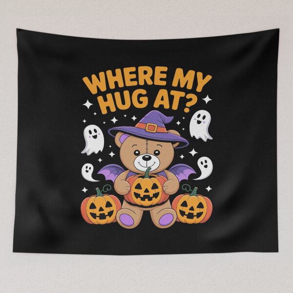 Item preview, Where My Hug at Cute Halloween Teddy Bear Spooky Season designed and sold by countntenov.