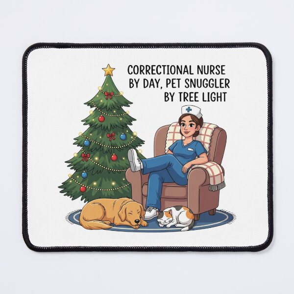 Item preview, Correctional Nurse by Day, Pet Snuggler by Tree Light – Christmas Nurse Pet designed and sold by CuteDesignables.