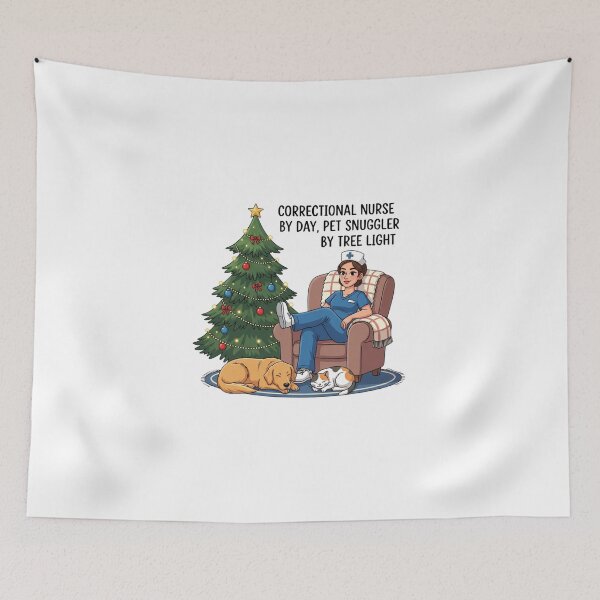 Item preview, Correctional Nurse by Day, Pet Snuggler by Tree Light – Christmas Nurse Pet designed and sold by CuteDesignables.
