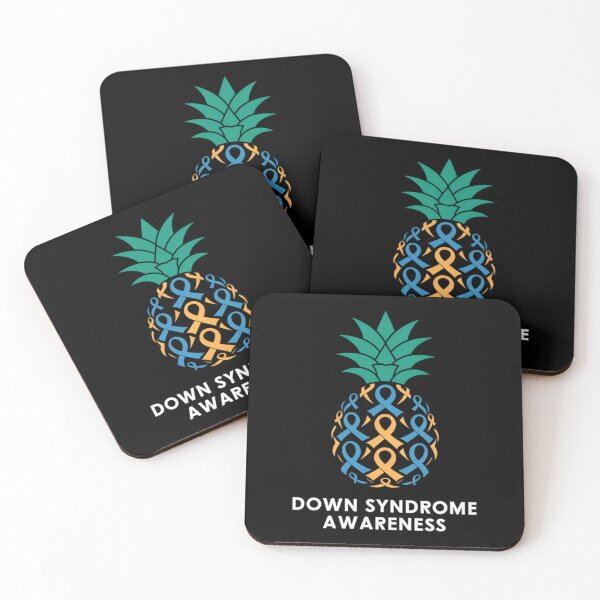 Item preview, Pineapple Down Syndrome Awareness Tribe 21 Gold Blue Ribbon designed and sold by DentistLegal.