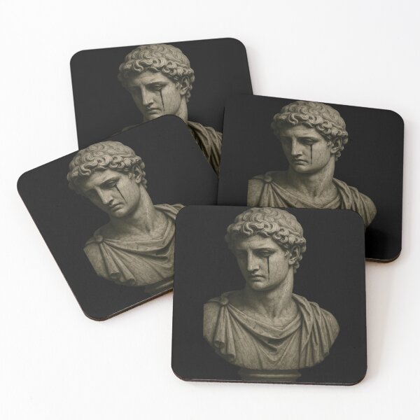 Item preview, Weeping Classical Statue Art – Gothic Dark Academia Sculpture Illustration designed and sold by Mouraludia.