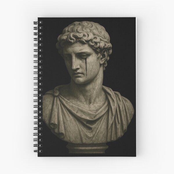 Item preview, Weeping Classical Statue Art – Gothic Dark Academia Sculpture Illustration designed and sold by Mouraludia.