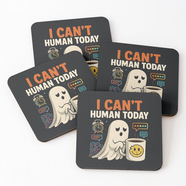 Item preview, I Can’t Human Today – Tired Funny Ghost Coffee Sarcastic Mood designed and sold by Taans-Creation.