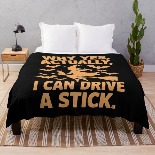 Item preview, Why Yes Actually I Can Drive A Stick Halloween Witches designed and sold by Slwankol.
